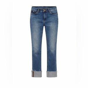 Anthropologie Pilcro Slim Straight Jeans Size 25 Frayed Hem